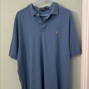 Polo by Ralph Lauren Men's Heather Blue Polo Shirt